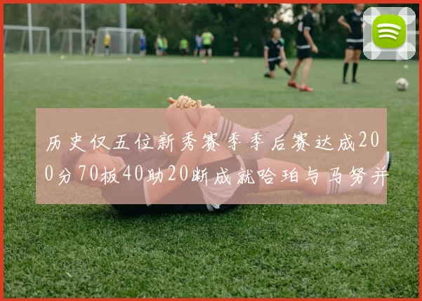 历史仅五位新秀赛季季后赛达成200分70板40助20断成就哈珀与马努并肩而立